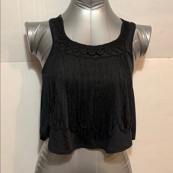 SALE!!! High low tank with fringe detail - Picture 5 of 8